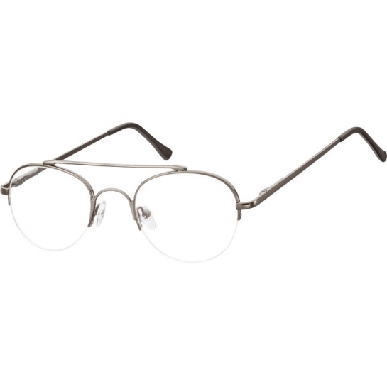 Okulary oprawki korekcyjne metalowo-żyłkowe Okrągłe 786A grafitowe 